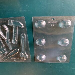 Plastic candy molds - hard hats and construction tools